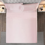 Juicy Couture Twin XL Size Satin Bed Sheet Set, Deep Pocket Silky Twin XL Sheet Set with 1 Fitted Sheet, 1 Flat Sheet, 1 Pillow Case, Wrinkle Resistant and Anti Pilling Bed Sheets - Pink Juicy Couture