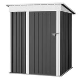 Furniwell Outdoor Storage Shed, Metal Garden Sheds Outdoor Storage House with Single Lockable Door for Backyard Patio Lawn (Gray, 5 x 3 FT) Furniwell