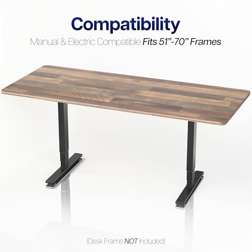 VIVO Reclaimed Wood Universal 71 x 30 inch Solid One-Piece Table Top for Standard and Sit to Stand Height Adjustable Home and Office Desk Frames, DESK-TOP71P VIVO