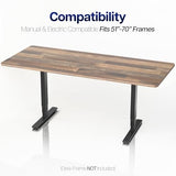 VIVO Reclaimed Wood Universal 71 x 30 inch Solid One-Piece Table Top for Standard and Sit to Stand Height Adjustable Home and Office Desk Frames, DESK-TOP71P VIVO