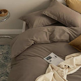 Nanko King Size Comforter Set Brown, All Season Soft Down Alternative Duvet Insert, Microfiber Filling Bed Sets, Modern Farmhouse Bedding Sets in a Bag for Women Men 104 x 90 inch 3 PCS Dark Coffee Nanko