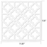 Stepstall 12 Pcs PVC Hanging Room Divider,Thick Decorative Flower Design Room Divider Partitions Panel Screen for Decorating Bedroom Dining Kitchen Office Studio Restaurant Hotel Decor（White） Stepstall
