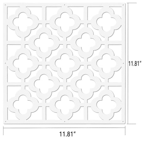 Stepstall 12 Pcs PVC Hanging Room Divider,Thick Decorative Flower Design Room Divider Partitions Panel Screen for Decorating Bedroom Dining Kitchen Office Studio Restaurant Hotel Decor（White） Stepstall