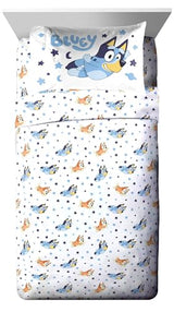Jay Franco Bluey & Bingo Full Comforter Set - 7 Piece Bed Set Includes Sheet Set & Pillow Covers - Super Soft Clouds & Stars Kids Bedding Jay Franco
