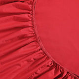 Tommy Hilfiger - Sheet Set, Cotton Percale Bedding with Matching Pillowcases, Crisp & Cool, Solid Home Essentials (Red, Queen) Tommy Hilfiger