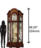 Howard Miller Majestic II Floor Clock, Wood Curio Cabinet, Triple Chimes & Pendulum Volume Control Storage Cabinets, Led Illuminated Shelves Best for Home Decor, Office & Farmhouse Howard Miller