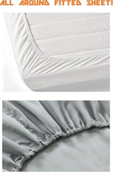 Elegant Comfort 1500 Premium Quality Fitted Sheet Ultra Soft 18-24 Inch Extra Deep Pocket - Single Fitted Sheet for High Mattress - Wrinkle Free with Smart Storage Pockets, Full, Black Elegant Comfort