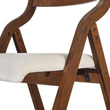 Ball & Cast Folding Chairs Set of 2 with Back & Padded Cushion,Portable Foldable Dining Upholstered Stool W/Solid Wood Frame,Ergonomic Design,for Kitchen,Office,Outdoor Events,Walnut Ball & Cast