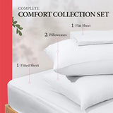 Ashton Sheets 100% Egyptian Cotton Queen Size Sheet Set - 600 Thread Count Egyptian Cotton Sheets Set for Queen Size Bed (4 Pc, White), Soft, Cooling, Luxury Hotel 16" Deep Pocket Sateen Bedsheet Ashton Sheets