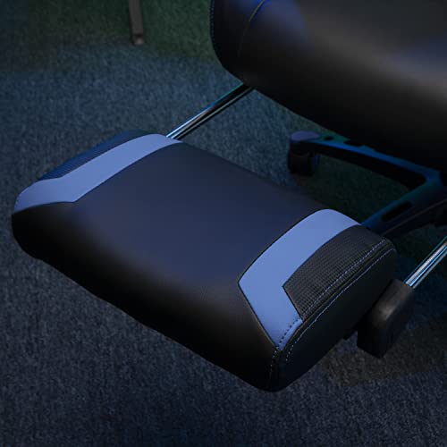 RESPAWN 110 Ergonomic Gaming Chair with Footrest Recliner - Racing Style High Back PC Computer Desk Office Chair - 360 Swivel, Adjustable Lumbar Support, Headrest Pillow, Padded Armrests - 2021 Blue RESPAWN
