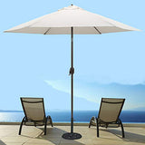 TropiShade 9 ft Bronze Aluminum Patio Umbrella with Antique White Polyester Cover (Base not included) Tropishade