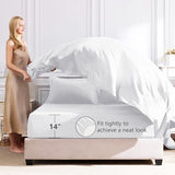 CozyLux Full Size Comforter Sets White - 7 Pieces Bed in a Bag Full, Luxury Soft Bed Set for All Seasons, Bedding Set with Down Alternative Comforter, Sheets, Pillowcases & Shams CozyLux