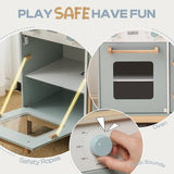 ROBUD Montessori Kids Kitchen Playset, Wooden Play Kitchen, Pretend Toddlers Kitchen Toy with Accessories, Baby Gift for Ages 3 4 5 6 7 8 ROBUD