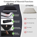 Welnow Japanese Futon Floor Mattress, Thick Full Size Tatami Mat Portable & Foldable Roll Up Floor Bed Mattress with Storage Bag, Sleeping Pad for Adults, Dorm, Guest Bed, Camping and Travel, Black Welnow