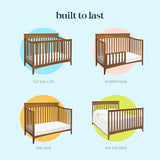 DaVinci Grove 4-in-1 Convertible Crib in Chestnut, Greenguard Gold Certified DaVinci