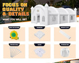 Albott 40x23x15FT Commercial Inflatable Wedding Tent, 210D Oxford Fabric Portable Heavy Duty Party Tent with 8 Sand Bags & 2 Roll-Up Doors, Gazebo Event House for Birthday Wedding Backyard Party Albott