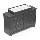 Storkcraft Brookside 6-Drawer Dresser (Gray) – GREENGUARD Gold Certified, Gray Dresser for Bedroom, Kids & Nursery Storage Chest, Safety Interlocking Drawers, Pre-Installed Tracks, Kids Chest Storkcraft