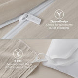 Bedsure Duvet Cover King Size - 3 Pieces Prewashed Cotton-Like Extra Soft Bedding Set, Includes 1 Duvet Cover 104x90 Inches with Zipper Closure & 2 Pillow Shams, Linen, Comforter Not Included Bedsure