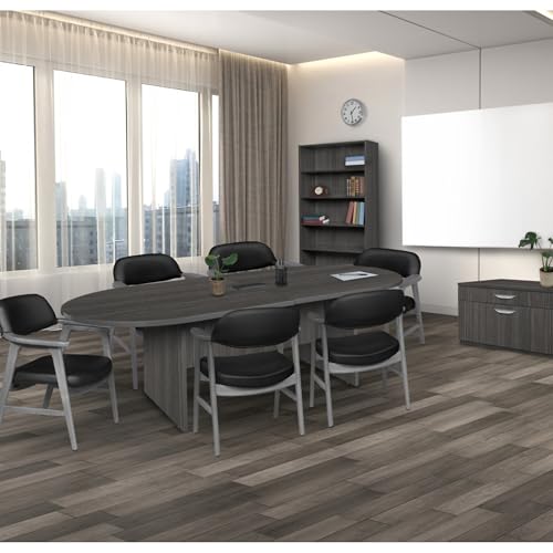 Regency Legacy Racetrack Conference Table with Tabletop Power & Data Port, 95", Ash Grey Regency