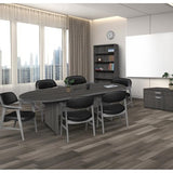 Regency Legacy Racetrack Conference Table with Tabletop Power & Data Port, 95", Ash Grey Regency