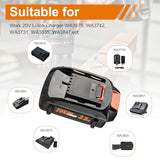 BECDXPal 2 Packs 3.5Ah Replacement for 20V Battery PowerShare Replacement Battery for 20V WA3520 WA3525 WA3575 WG890 WG891 Compatible with wa3525 Batteries 20V BECDXPal