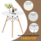 Tangkula Dining Table Set for 4, Round Kitchen Table and Chairs Set of 4 with Ergonomic Seat & Solid Wood Legs, 5-Pieces Modern Dining Set for Kitchen and Living Room Tangkula