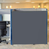 ROYALAY 53 x 78 Inch Privacy Curtains for Room Divider, Desk Shade for Cubicle to Block Light with Hook, Temporary Doors for a Room Privacy, Grey ROYALAY