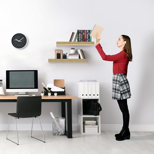 Sorbus Maple Wood Floating Shelves – Versatile Wall-Mounted Storage for Home Decor (2 Pack) Sorbus