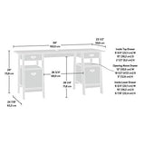 Sauder Trestle Executive Trestle Desk, Vintage Oak finish Sauder