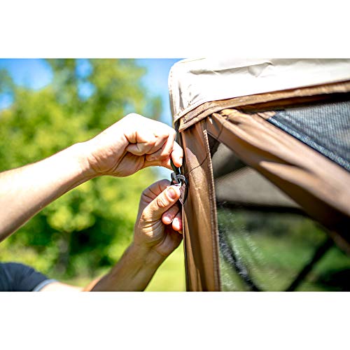 CLAM Quick-Set Outdoor Portable Escape Sky/Sky Camper Screened Gazebo Canopy Tent Rain Fly Tarp with Carry Bag, Cover Only, Tan CLAM