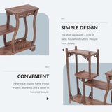 Cabilock Home Decor Home Decor Stand Coffee Table Desk Wooden Display Rack Wooden Display Base Oriental Plant Holder Curio Stand Curio Storage Rack Cabilock