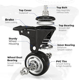 HOMEDANT House White 5-Tier Metal Boltless Rolling Cart Shelf Rack Casters Heavy Duty Wheel Shelving Unit Adjustable Storage Shelves Organizer Shelf Kitchen Garage 48.1" W x 18.5" D x 75.4" H 1Pack HOMEDANT