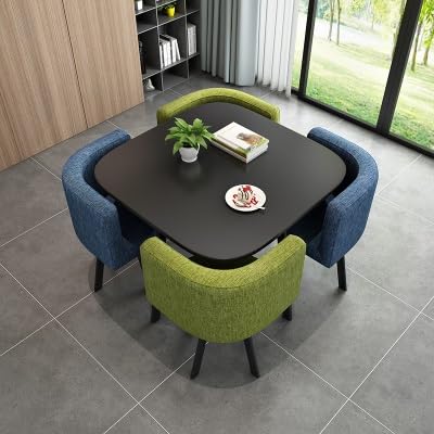 Reception Negotiation Table, Small Conference Room Tables, Business Conference Room Coffee Table, Nordic Negotiation Table And Chair, Office Meeting Room Reception Negotiation 1 Table 4 Chairs ( Color PAKMEZ