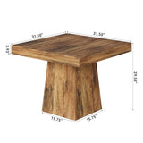 LITTLE TREE 31.5" Small Dining Table for 4, Farmhouse Kitchen Table with Walnut Finish, Square Compact Dinner Table for Home Dining Room, Apartments, Office, Living Room & Restaurants, Walnut LITTLE TREE