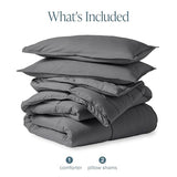Bare Home Comforter Set - Queen Size - Ultra-Soft - Goose Down Alternative - Premium 1800 Series - All Season Warmth (Queen, Grey) Bare Home