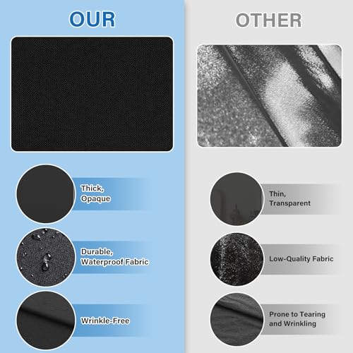 AKTOP Room Divider 3 Panel, Folding Fabric Wall Divider for Room Separation, Portable Room Partitions and Dividers 103"W x 70''H, Freestanding Privacy Screen for Office, Dorm, Studio, Classroom, Black AKTOP