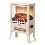 TURBRO Suburbs TS17Q Infrared Electric Fireplace Stove, 19" Freestanding Stove Heater with 3-Sided View, Realistic Flame, Overheating Protection, CSA Certified, for Small Spaces, Bedroom - 1500W TURBRO
