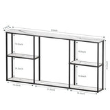 WOHOMO Console Table,Small Modern Entryway Table for Entry,3-Tier Long Sofa Table Behind Couch for Living Room,Entrance,White Marble(63 inch) WOHOMO