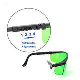 Comgrow 2 Packs Green Laser Safety Glasses for UV Protection Laser with 200nm-450nm 800nm-2000nm Infrared Light for Laser Engraving Goggles Eye Protection with Adjustable Frame Temple Box Comgrow