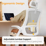 NEO Chair Ergonomic Office Desk Chair High Back Computer Gaming Mesh Chair with Comfy Task Adjustable Arms Lumbar Support Headrest Swivel for Home Office (Beige) NEO CHAIR