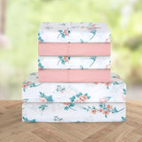 Elegant Comfort Softest and Coziest 4-Piece Sheet Set - 1500 Premium Hotel Quality Microfiber - Deep Pocket, Wrinkle Resistant 4-Piece Floral Bed Sheet Set, Twin XL, Celia Pink Elegant Comfort