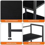 Snughome Desk Shelf, 38.6" Desk Hutch for Computer Monitor, Desktop Organizer Shelf, 4 Tier Desk Display Rack, Wood Desktop Bookshelf Storage Rack for Home Office Dorm, Black Snughome