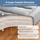DUMOS Japanese Floor Mattress Twin Size 4-Inch, Futon Mattress Foldable with Removable Washable Cover, Portable Roll Up Tatami Mat for Kids Room, Dorm, Sleepovers and Solo Sleeper, Gray DUMOS