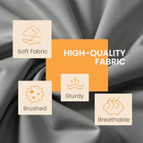 USXIBEI King Size 4 Piece Sheet Set - Comfy Breathable & Cooling Bed Sheets Set, Soft and Wrinkle Free, Deep Pockets, Easy & Secure Fit, Hotel Luxury Bedding for Women, Men - Oeko-Tex - Dark Grey USXIBEI