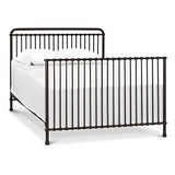 Namesake Winston 4-in-1 Convertible Metal Crib in Vintage Iron, Greenguard Gold Certified NAMESAKE
