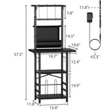 YAKANJ Record Player Stand with Led Light,Record Player Table with Vinyl Storage,Turntable Stand with Record Holder Vinyls Display Shelf for Music Room Studio,Black YAKANJ
