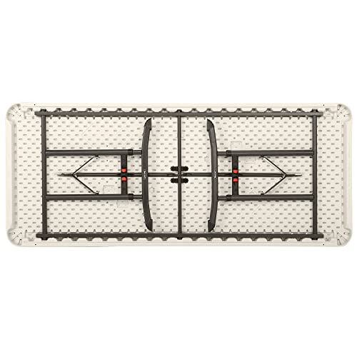 Lifetime Products 80565 Adjustable Height Folding Utility Table, 6' , Almond Lifetime