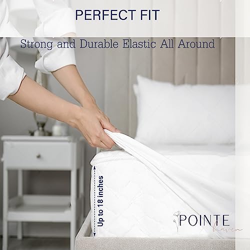 Pointehaven Bedding 4 Pieces Full 100% Cotton Percale Sheets - Printed Bed Sheet & Pillowcase Sets - Soft Cotton Bed Sheets Set - Fits Mattress 19 inches Deep Pocket (Full, Prima) Pointehaven