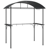 loibinfen Steel BBQ Grill Gazebo Shelter with Side Shelves, Steel Barbecue Grill Gazebo Tent, Outdoor BBQ Canopy with Side Shelves for Garden, Patio, Backyard, Anthracite 86.6"x45.3"x90.6" loibinfen