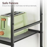 MAHANCRIS Bakers Rack with Power Outlet, Microwave Stand with Hooks, Multifunctional Storage Rack, Coffee Bar with Enclosure, Kitchen Storage Shelf, for Kitchen, Dining Room, Rustic Brown BRHR40E01N1